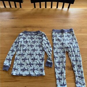 Little Sleepies Shark Pattern Pajama Set - Blue
